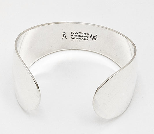 Superb MCM Denmark Ove Wendt for Age Fausing Sterling Silver Cuff Bracelet