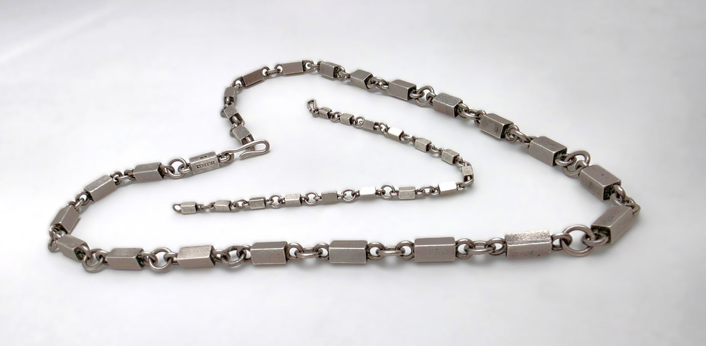 Superb SBH - Wiwen Sweden Modernist Sterling Necklace Bracelet Set 1946/1951, alternate product view 4
