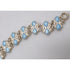 Volmer Bahner Denmark Sterling Lt. Blue Enamel Art Deco Bracelet C. 1940&