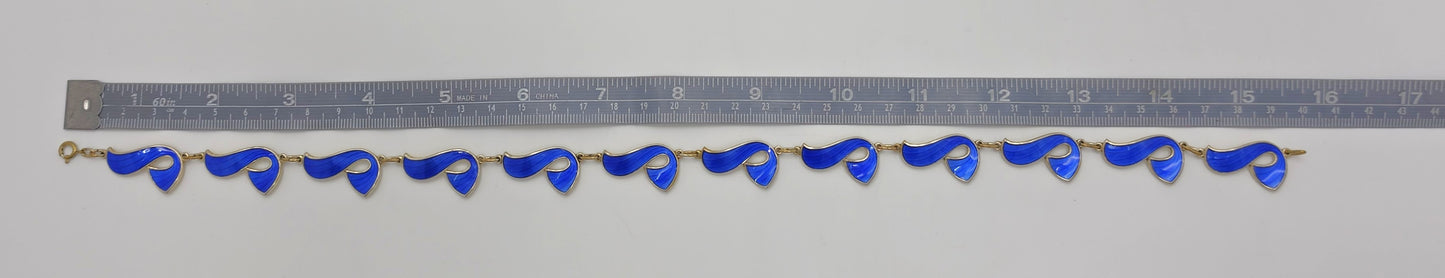 Ivar Holth Norway Sterling Enamel Retro Modernist RARE Necklace 1940's, alternate product view 3