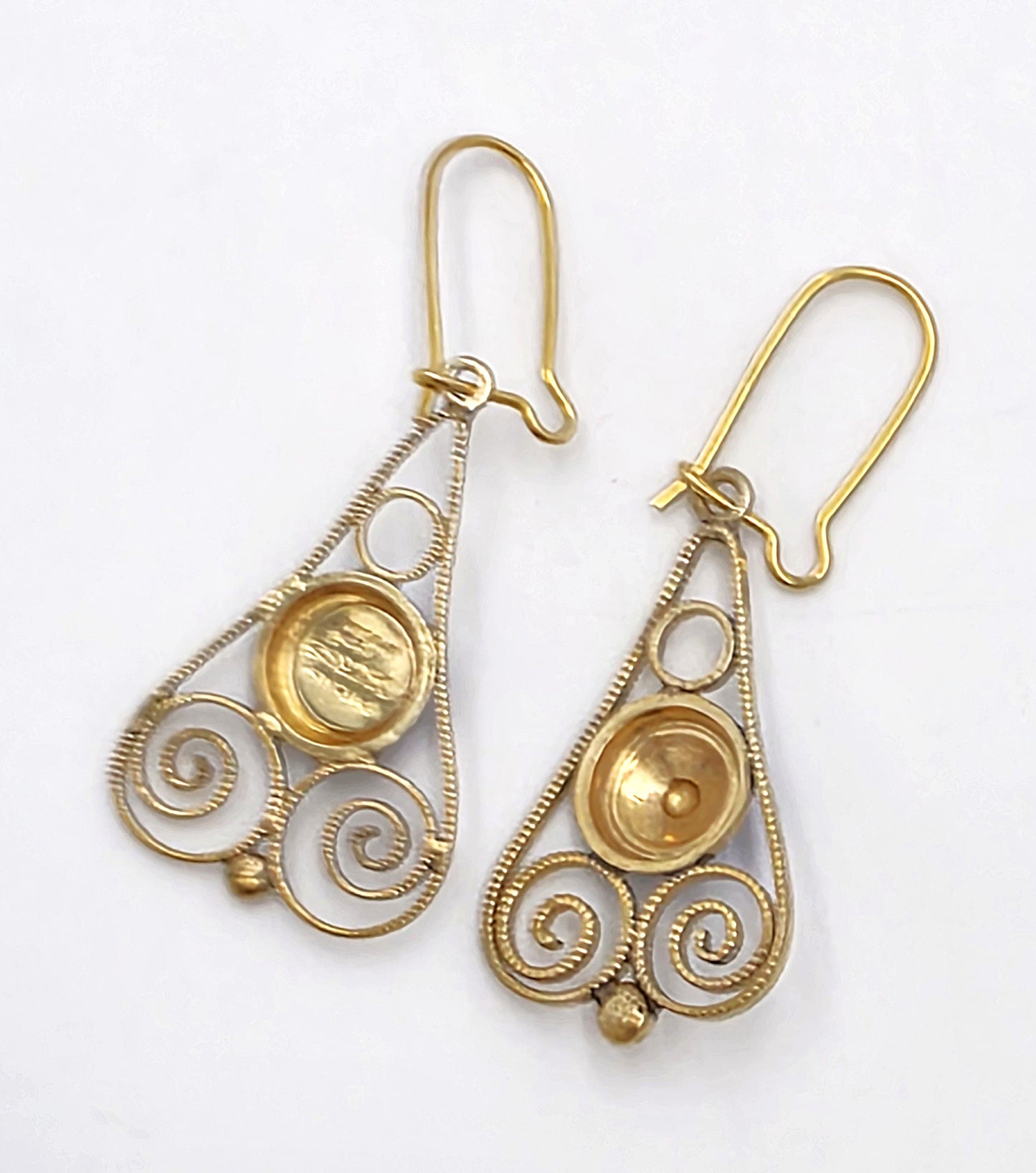 Rare Aksel Holmsen Norway Sterling Guilloche Enamel Earrings Circa 1920/30s, alternate product view 8