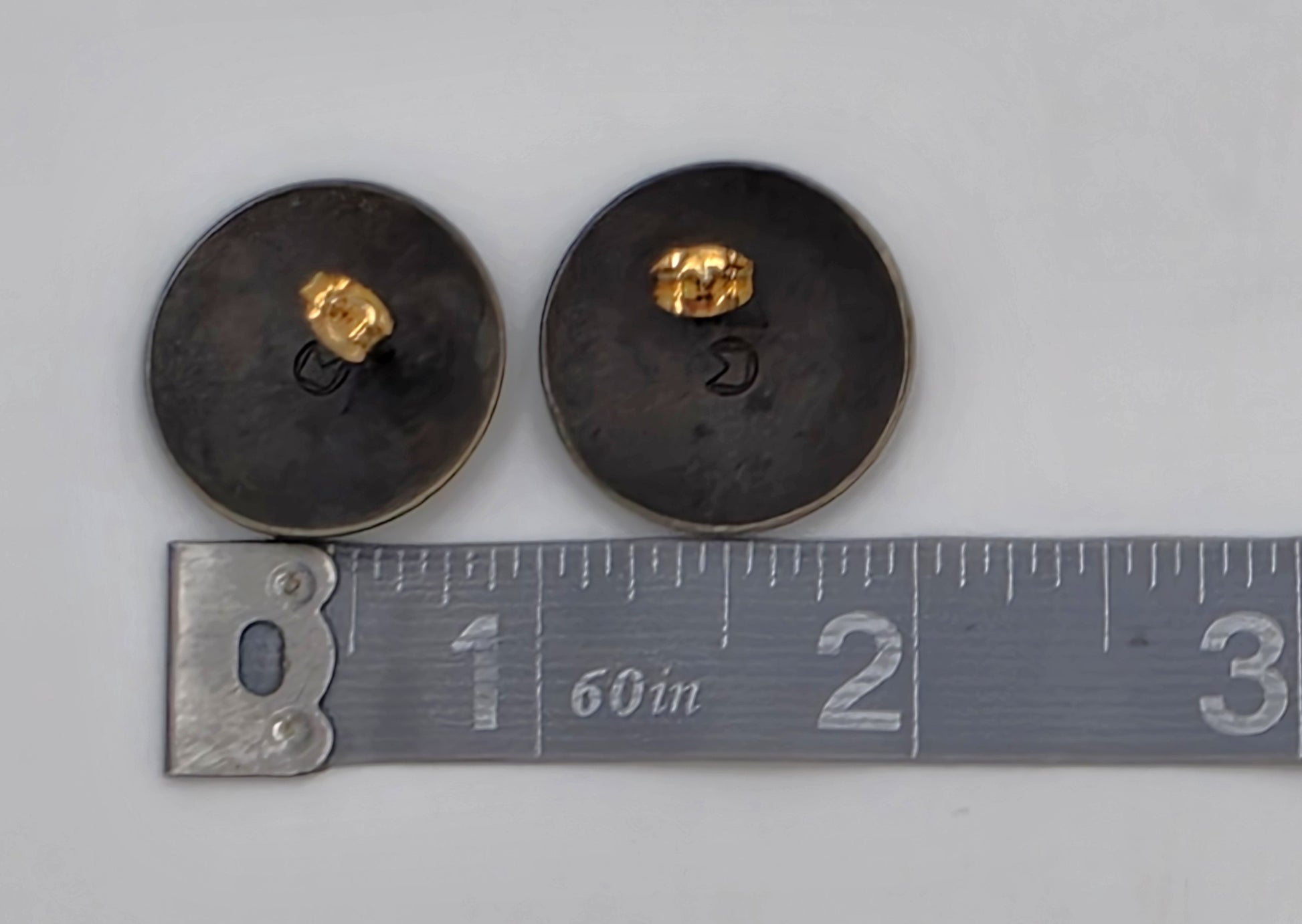 Cathleen Bunt Sterling 14K 24K Gold Memphis Style Modernist Earrings C 1980s, alternate product view 7