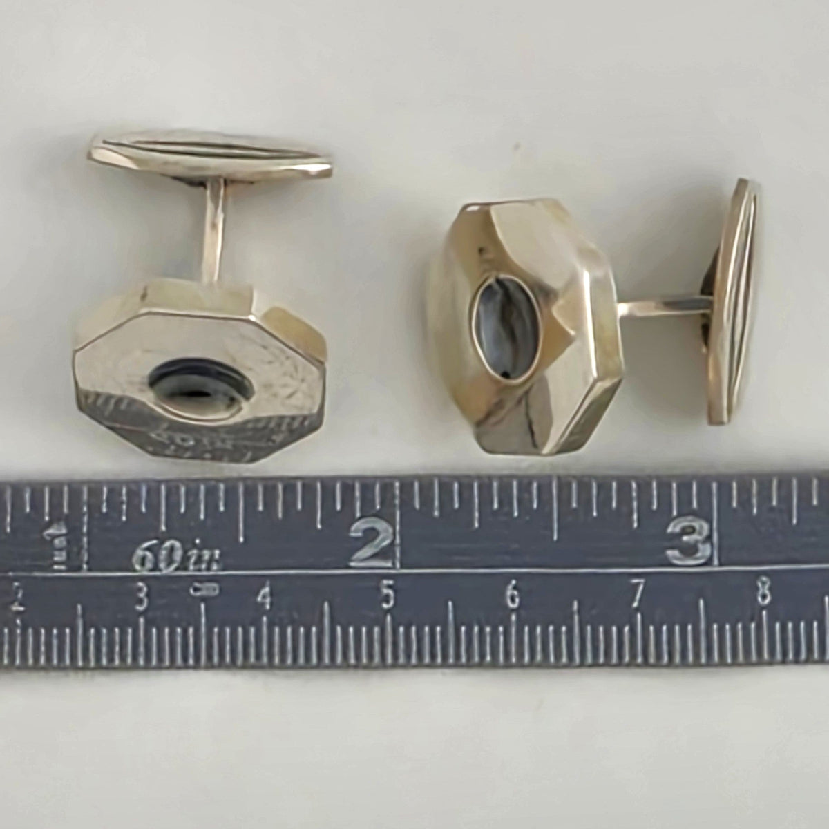 Hans Hansen Denmark Sterling Silver Modernist Cufflinks 
