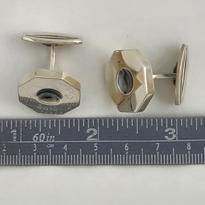 Hans Hansen Denmark Sterling Silver Modernist Cufflinks 