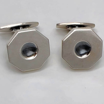 Hans Hansen Denmark Sterling Silver Modernist Cufflinks 
