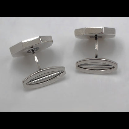 Hans Hansen Denmark Sterling Silver Modernist Cufflinks 