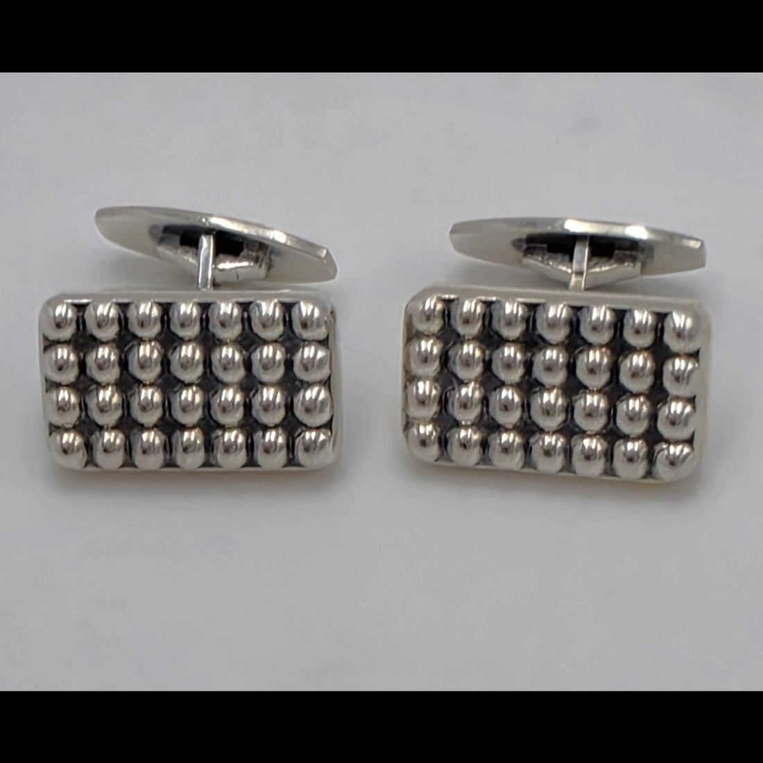 Hans Hansen Denmark Sterling Silver Modernist Cufflinks 