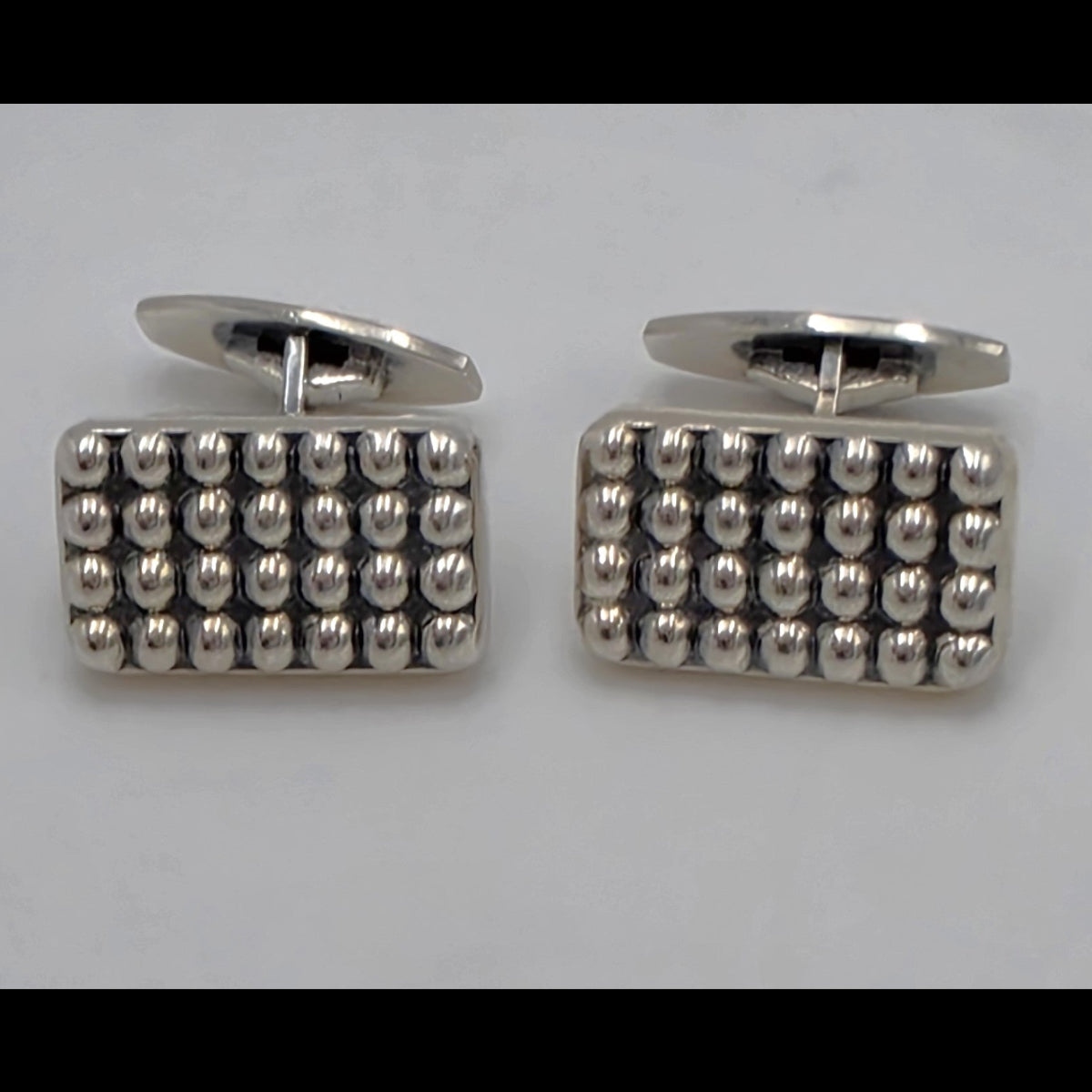 Hans Hansen Denmark Sterling Silver Modernist Cufflinks 