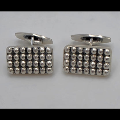 Hans Hansen Denmark Sterling Silver Modernist Cufflinks 
