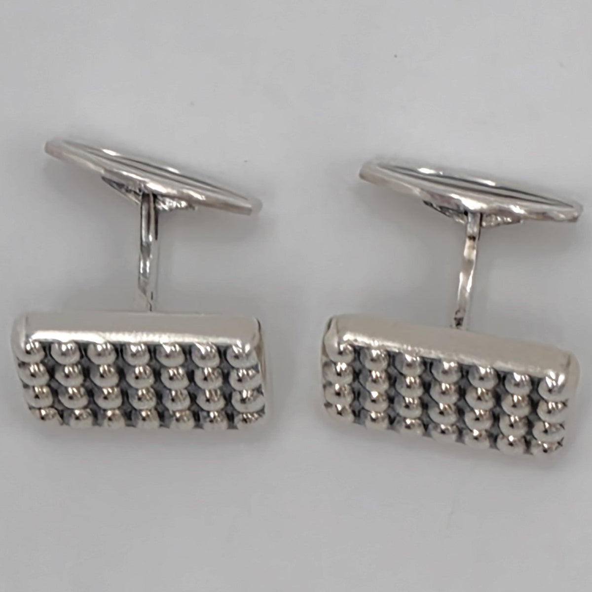 Hans Hansen Denmark Sterling Silver Modernist Cufflinks 