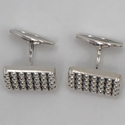 Hans Hansen Denmark Sterling Silver Modernist Cufflinks 