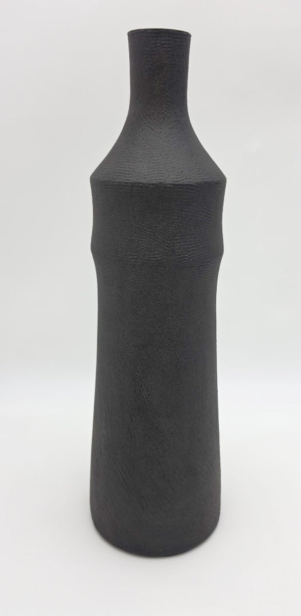 Mirena Kim Studio Ceramic Matte Black &amp; Cream Tall Vase
