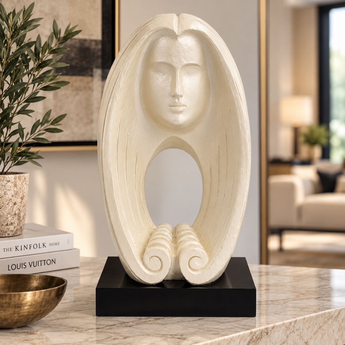 Austin Productions Sculpture Restored Austin Productions Large Ceramic Sculpture "Woman&