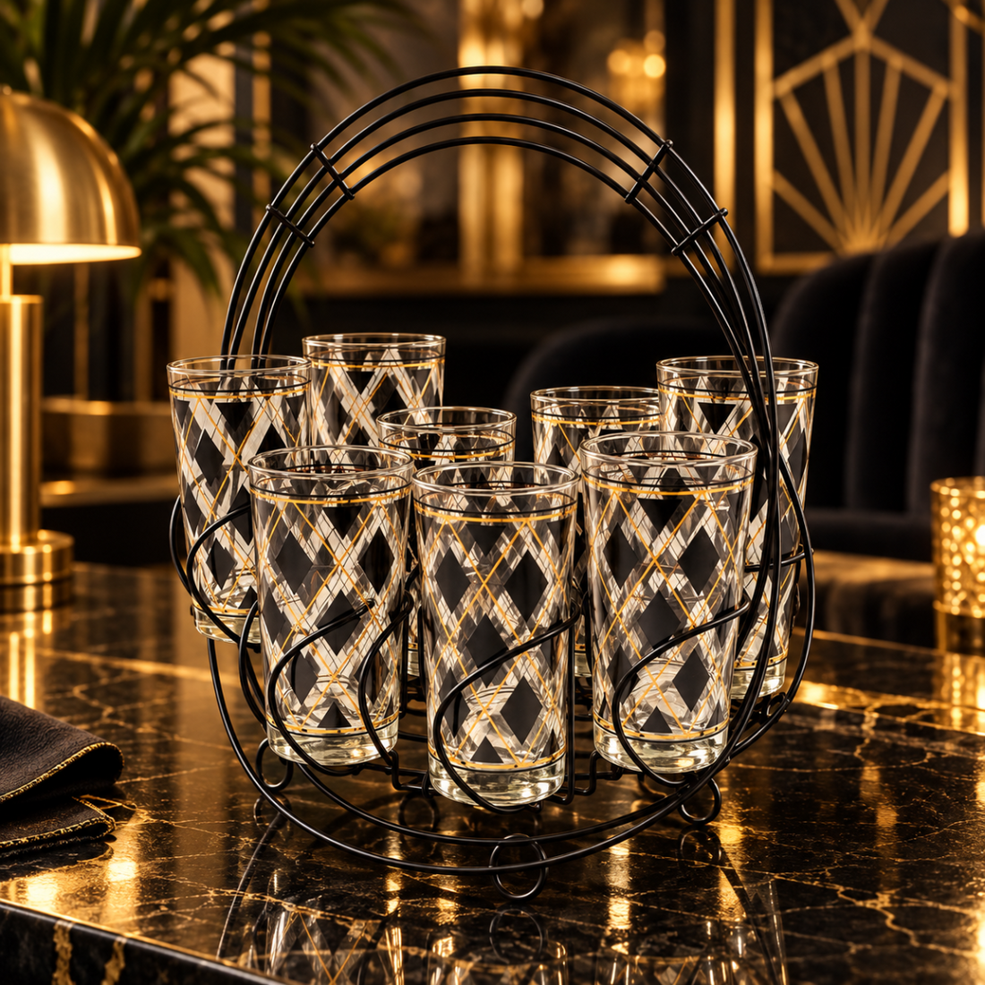 Libbey Barware Libbey  Glassware in Caddy