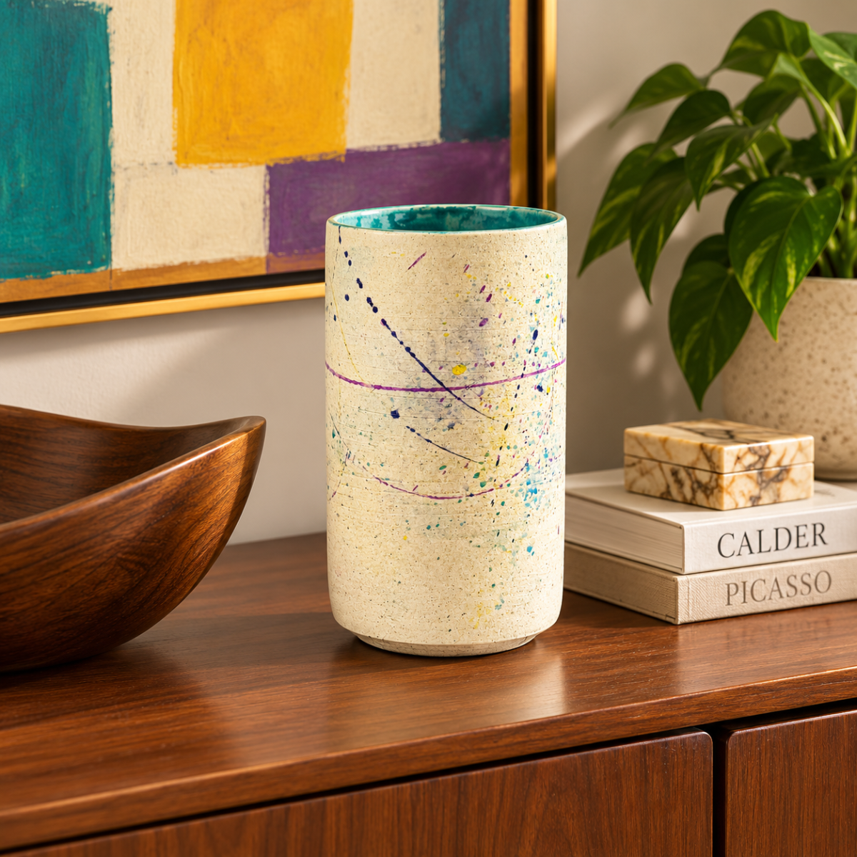 Ted Saito Home Decor Vintage Ted Saito Ceramic Vase Circa 1980s
