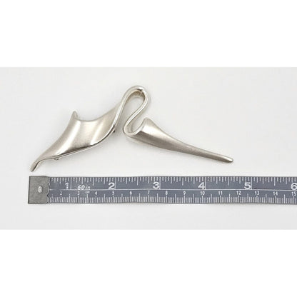 Designer Ilan Hubara Israel Abstract Mod XL Sterling Brooch
Circa 1980&