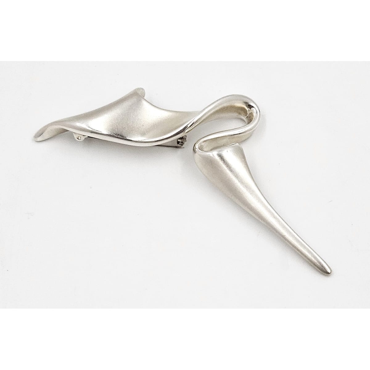 Designer Ilan Hubara Israel Abstract Mod XL Sterling Brooch
Circa 1980&