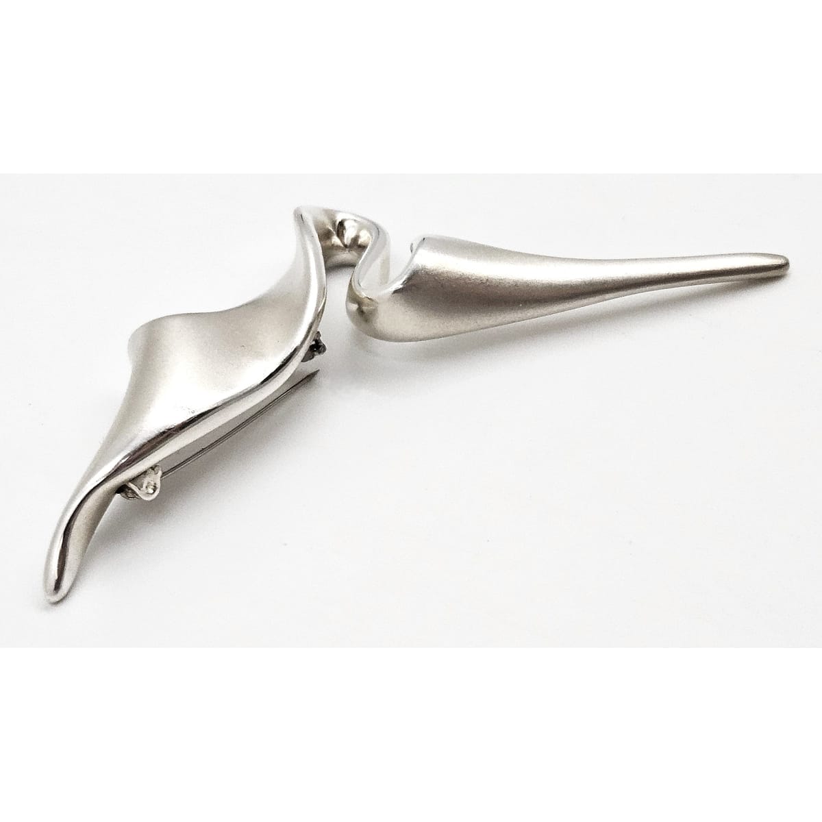 Designer Ilan Hubara Israel Abstract Mod XL Sterling Brooch
Circa 1980&