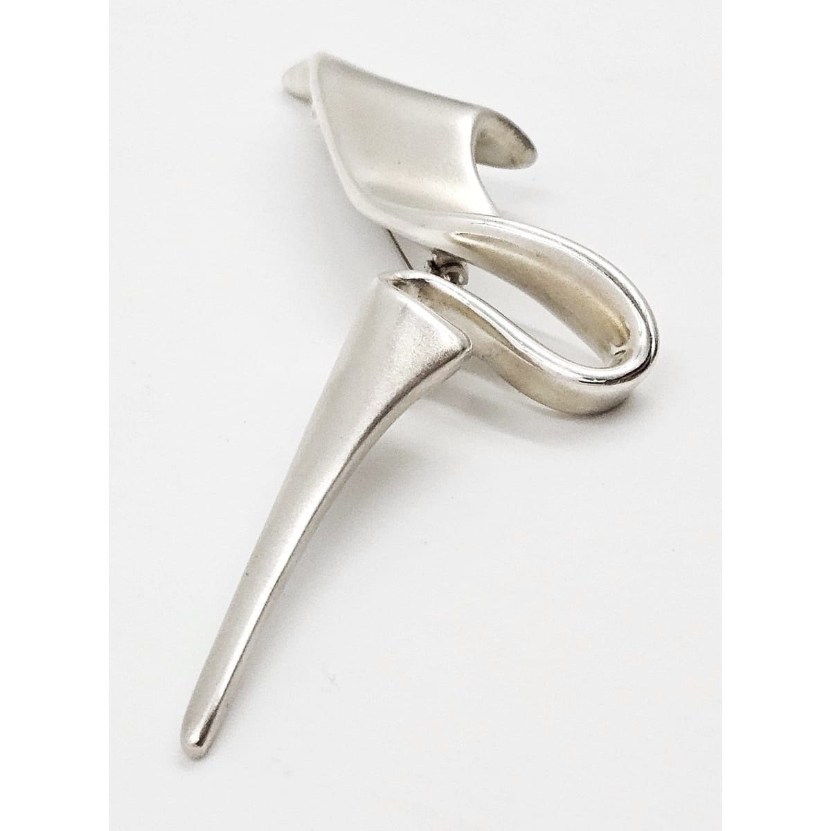 Designer Ilan Hubara Israel Abstract Mod XL Sterling Brooch
Circa 1980&