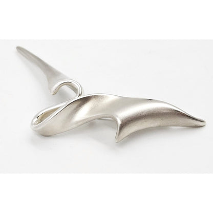 Designer Ilan Hubara Israel Abstract Mod XL Sterling Brooch
Circa 1980&
