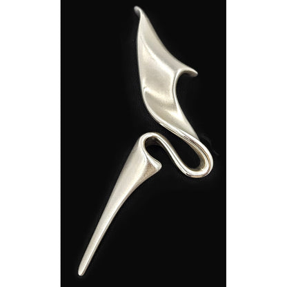 Designer Ilan Hubara Israel Abstract Mod XL Sterling Brooch
Circa 1980&