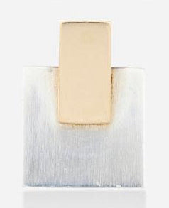 Betty Cooke 3D modernist 14K gold and sterling silver Pendant Necklace circa 1960s, view 1 of 8