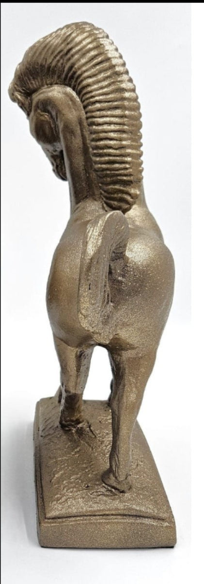 Jaru California Ceramic Greek Revival Roman Stallion Horse Sculpture Circa 1970s