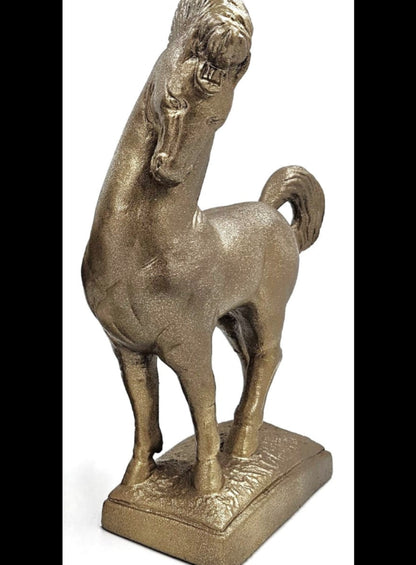 Jaru California Ceramic Greek Revival Roman Stallion Horse Sculpture Circa 1970s