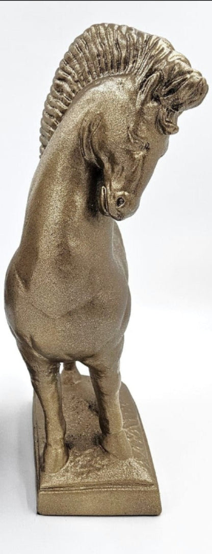 Jaru California Ceramic Greek Revival Roman Stallion Horse Sculpture Circa 1970s