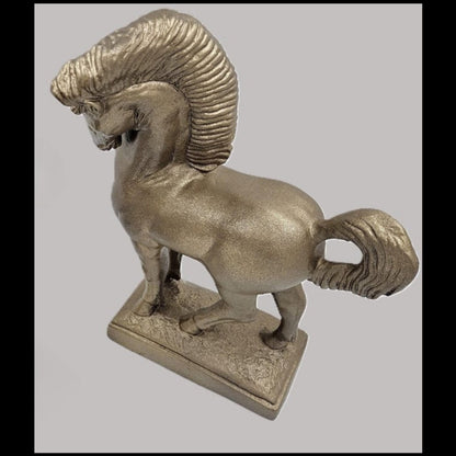 Jaru California Ceramic Greek Revival Roman Stallion Horse Sculpture Circa 1970s