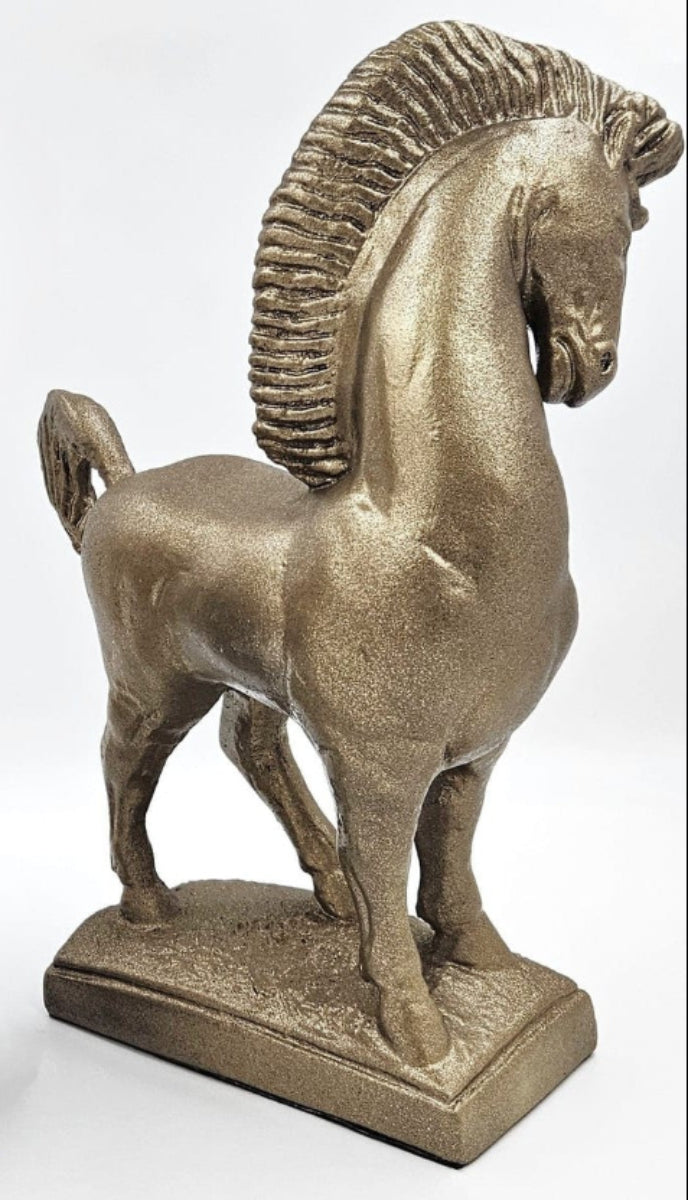 Jaru California Ceramic Greek Revival Roman Stallion Horse Sculpture Circa 1970s