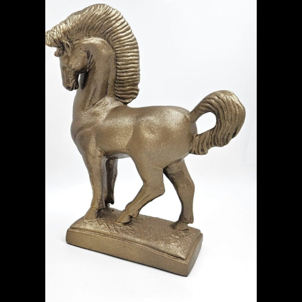 Jaru California Ceramic Greek Revival Roman Stallion Horse Sculpture Circa 1970s