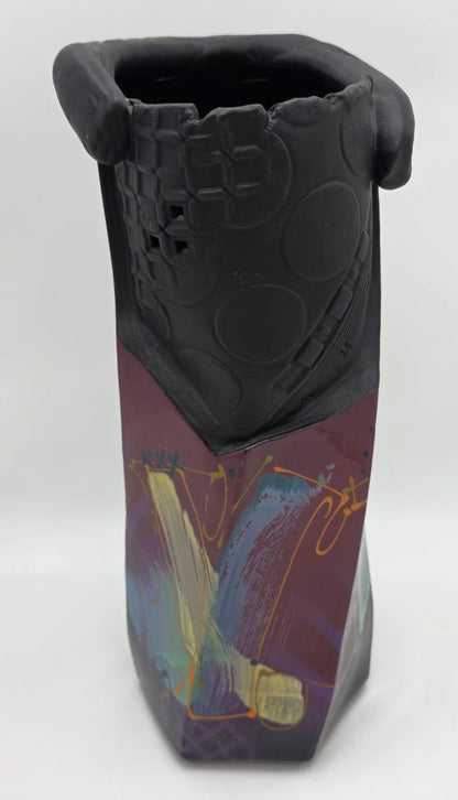 Michael Kifer Monumental 16" Postmodern Abstract Sculptural Studio Pottery Vase