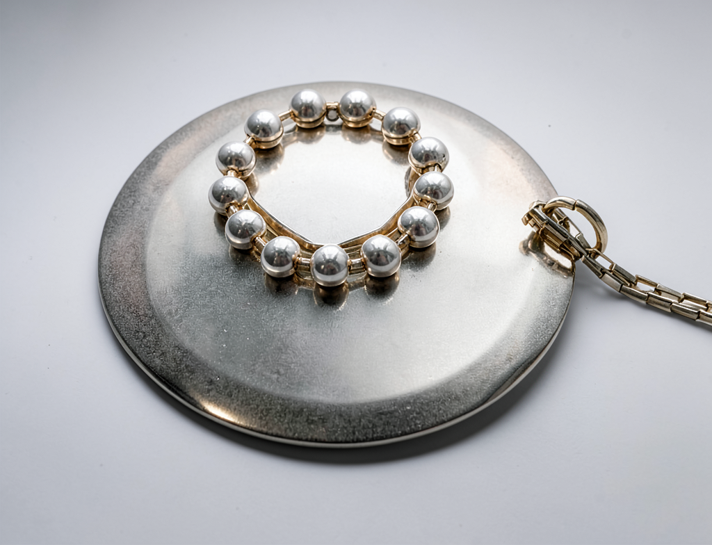 Rare Owe Johansson Sweden Finland Sterling XL Statement Necklace 1960/70s, alternate product view 3