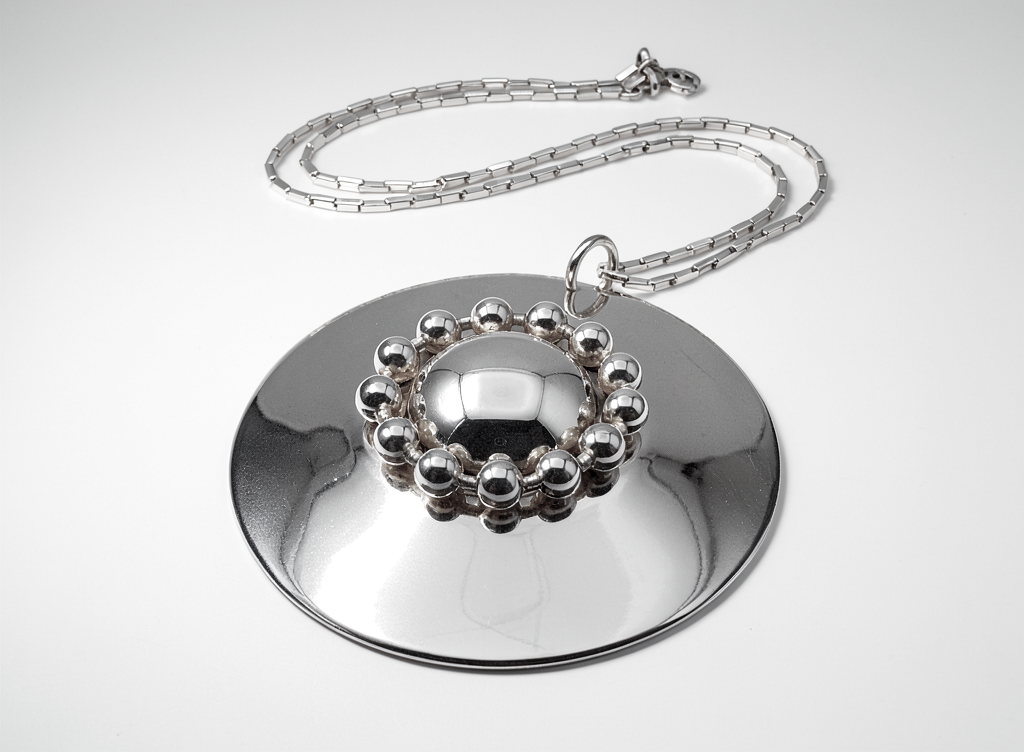 Rare Owe Johansson Sweden Finland Sterling XL Statement Necklace 1960/70s