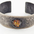 Superb Artisan Christine Sigman Modernist 3D Sterling &amp; Amber Cuff Bracelet 2005
