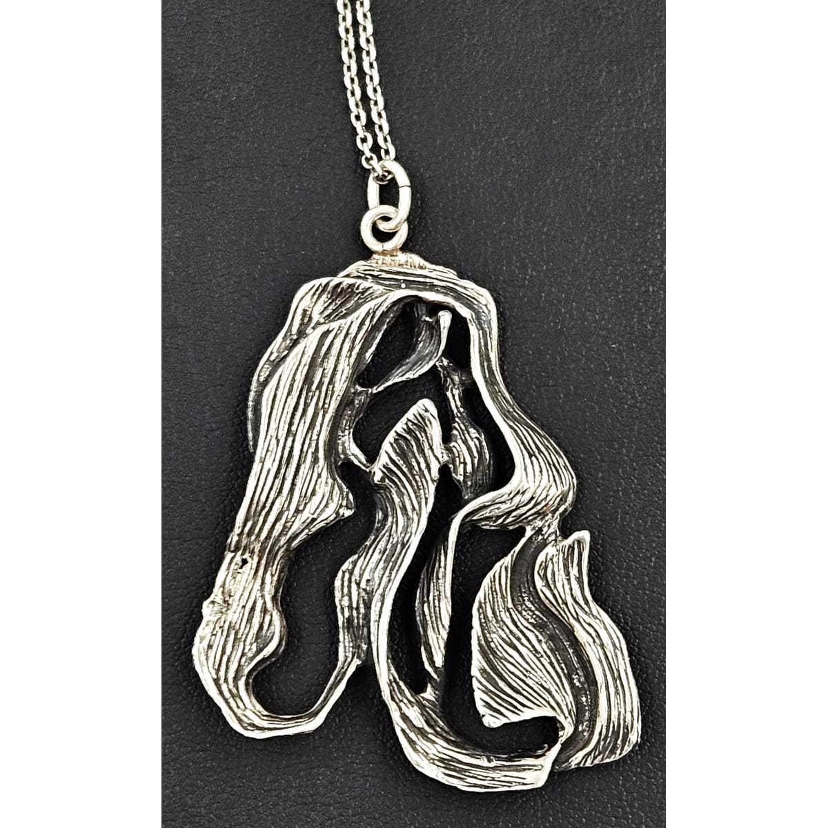 Vintage OOAK Designer Eneko Spain Sterling Abstract Modernist Pendant Necklace