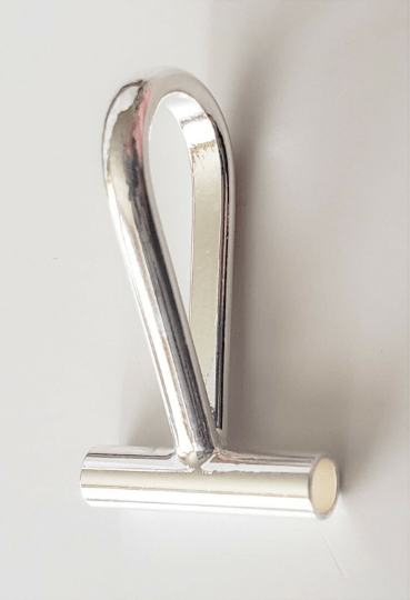 Aksel Holmsen Jewelry Aksel Holmsen Norway Sterling Silver & White Enamel Heart Pin Brooch 1950's