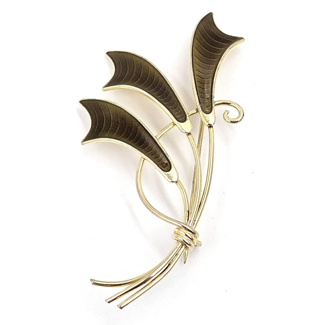 Albert Scharning Jewelry Albert Scharning Norway Sterling &amp; Enamel Large Modernist Brooch 1930-40s