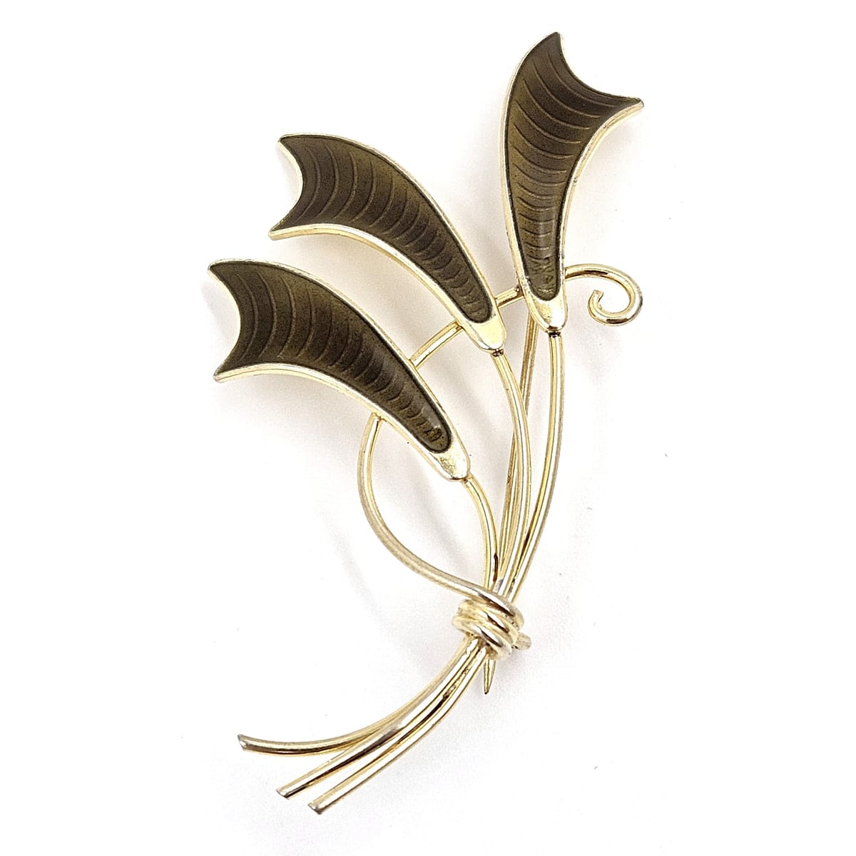 Albert Scharning Jewelry Albert Scharning Norway Sterling &amp; Enamel Large Modernist Brooch 1930-40s