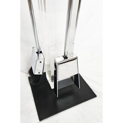 Albrizzi Fireplace Tools MCM Albrizzi Italy Lucite Chrome Fireplace Tools