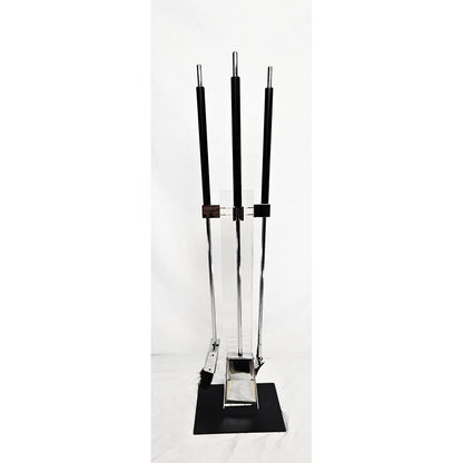 Albrizzi Fireplace Tools MCM Albrizzi Italy Lucite Chrome Fireplace Tools