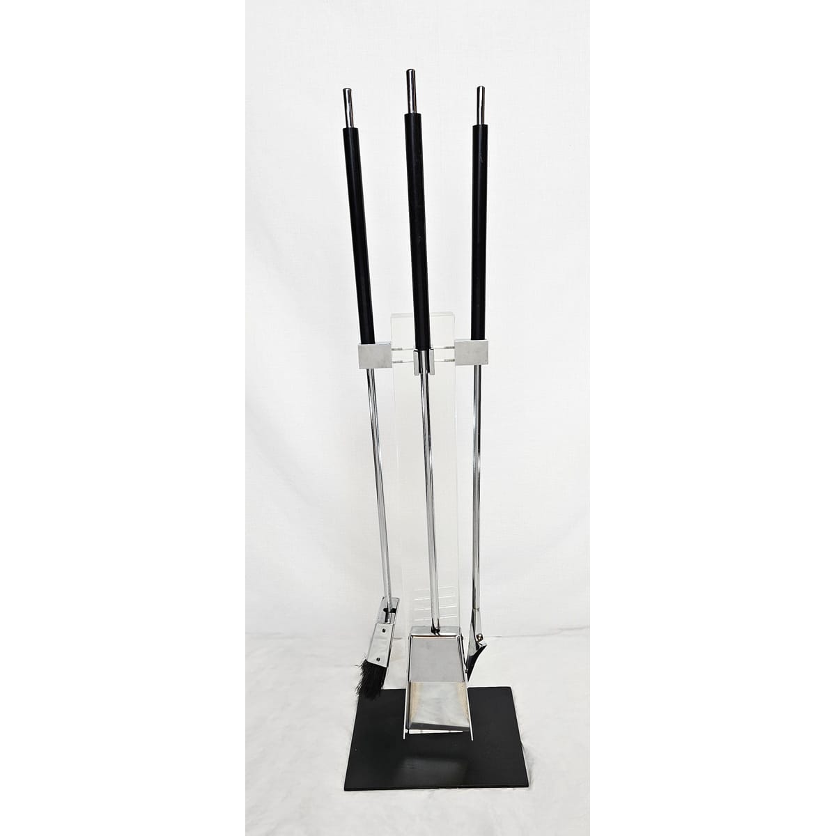 Albrizzi Fireplace Tools MCM Albrizzi Italy Lucite Chrome Fireplace Tools