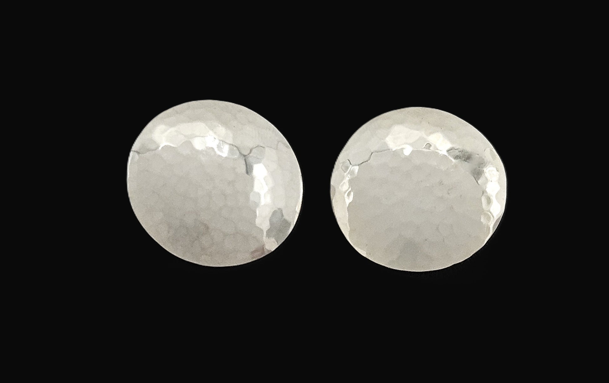 Allan Adler Jewelry RARE Allan Adler Sterling Silver Modernist Textured Disc Earrings Circa 1950's