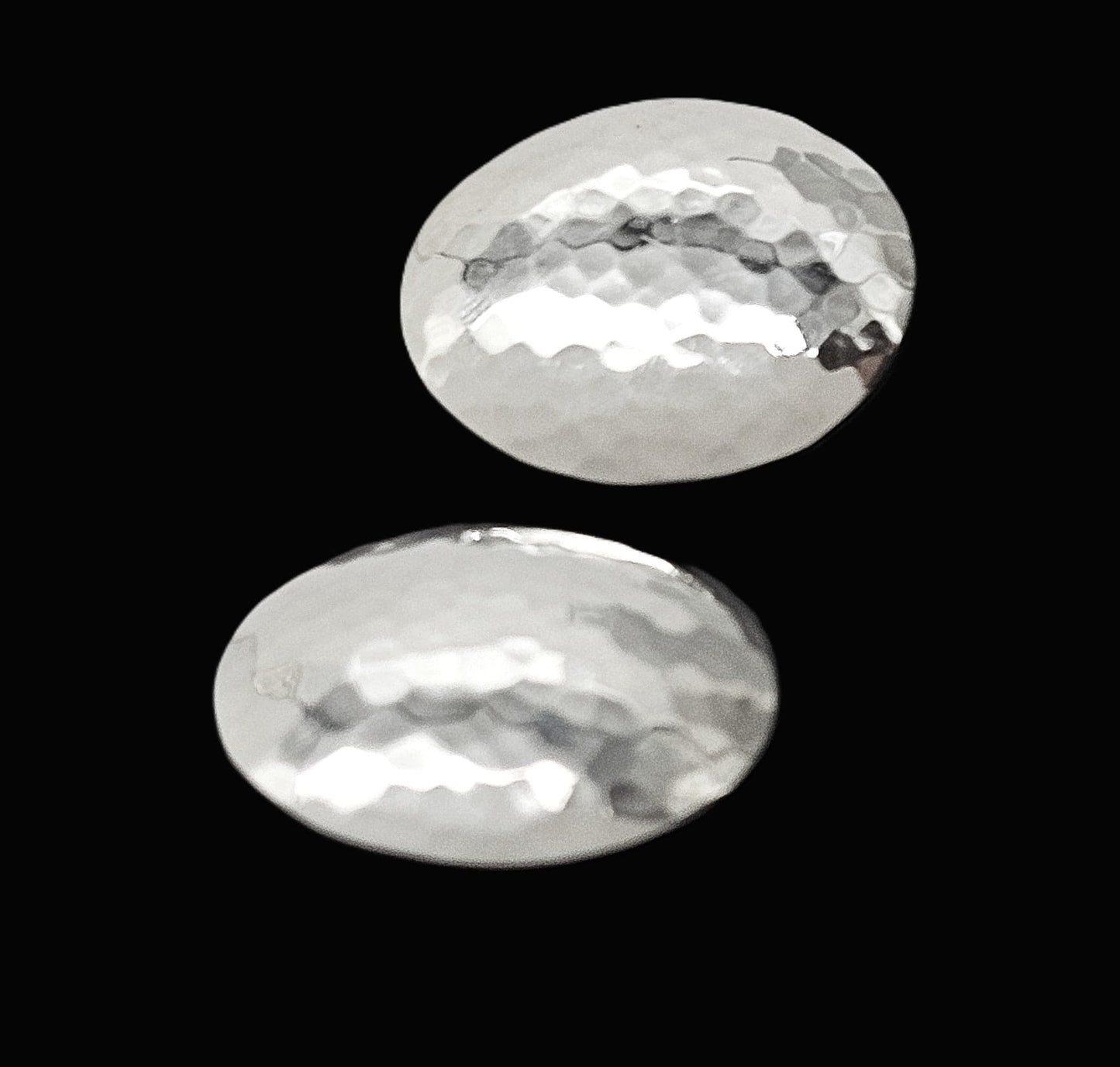 Allan Adler Jewelry RARE Allan Adler Sterling Silver Modernist Textured Disc Earrings Circa 1950's