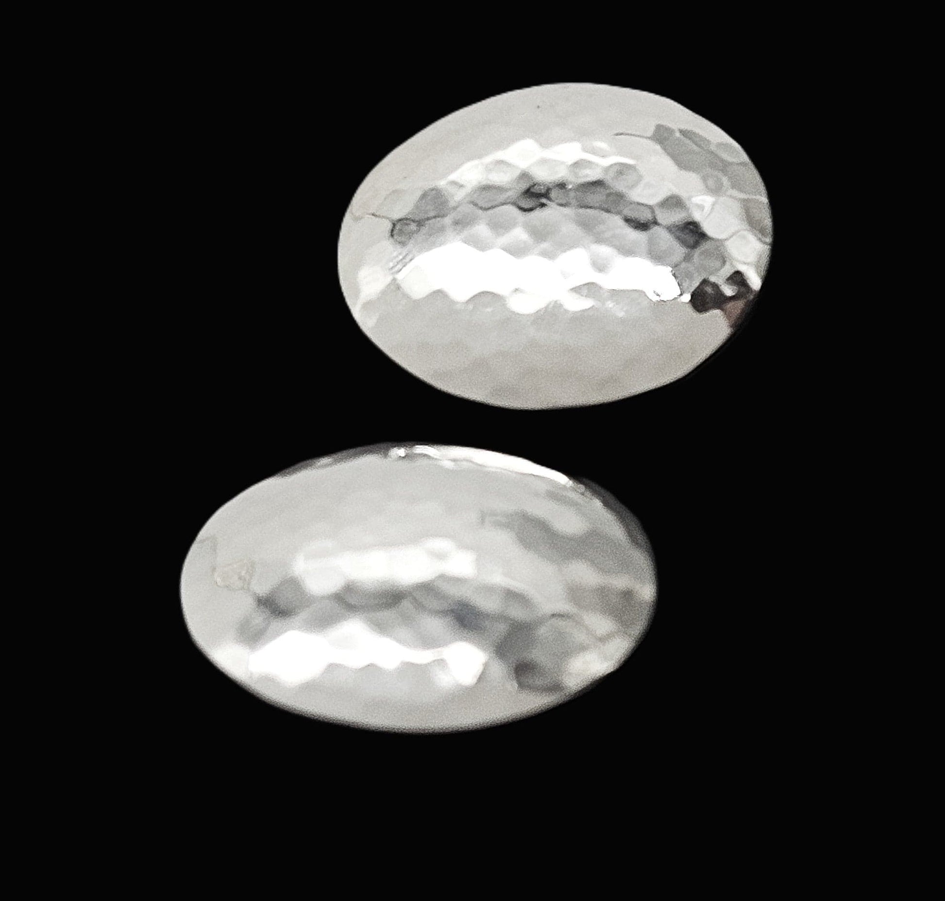 Allan Adler Jewelry RARE Allan Adler Sterling Silver Modernist Textured Disc Earrings Circa 1950's