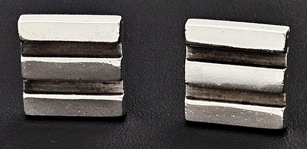 Allan Adler Jewelry Rare Iconic Designer Allan Adler Sterling Silver Modernist Cufflinks C. 1960's