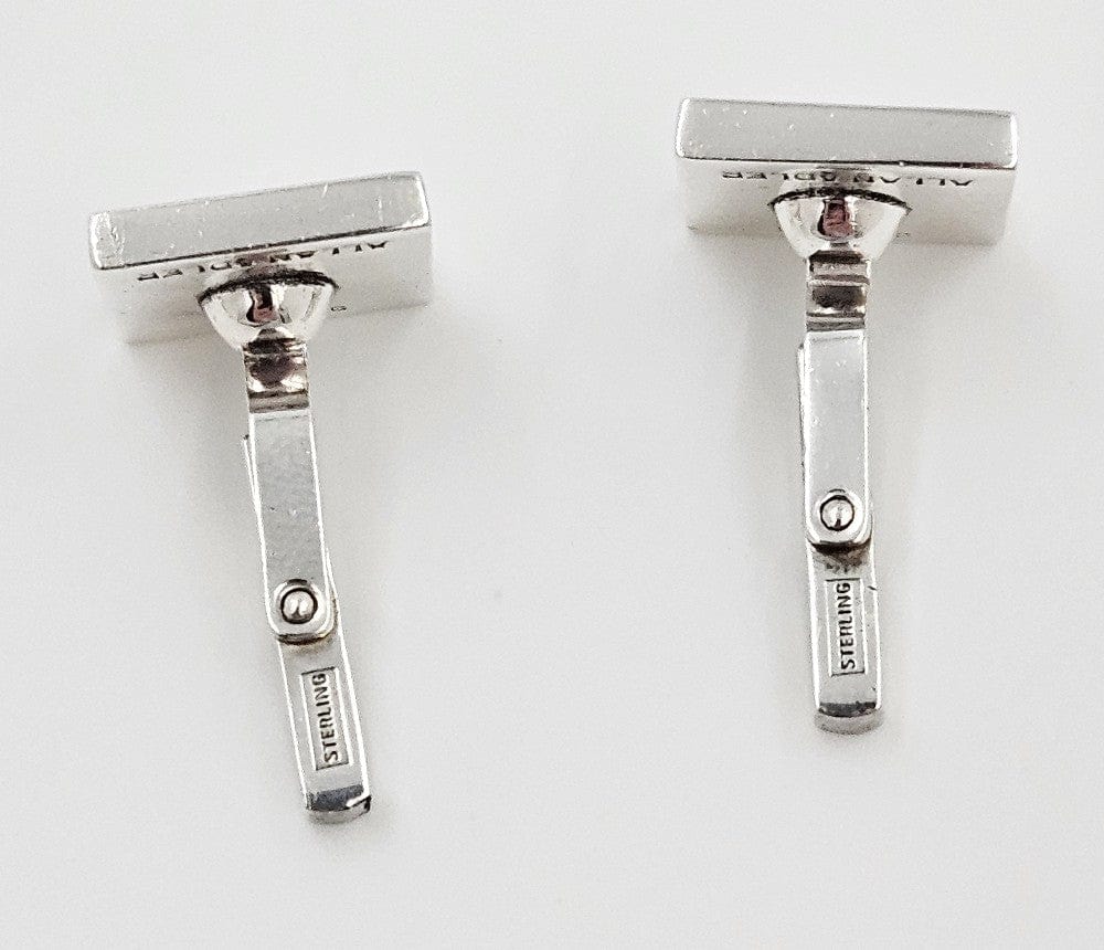 Allan Adler Jewelry Rare Iconic Designer Allan Adler Sterling Silver Modernist Cufflinks C. 1960's