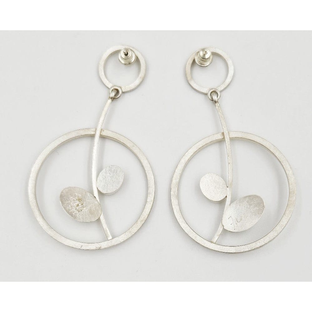 Amy Faust Jewelry Artisan Amy Faust Sterling Modernist XL Drop Dangle Earrings