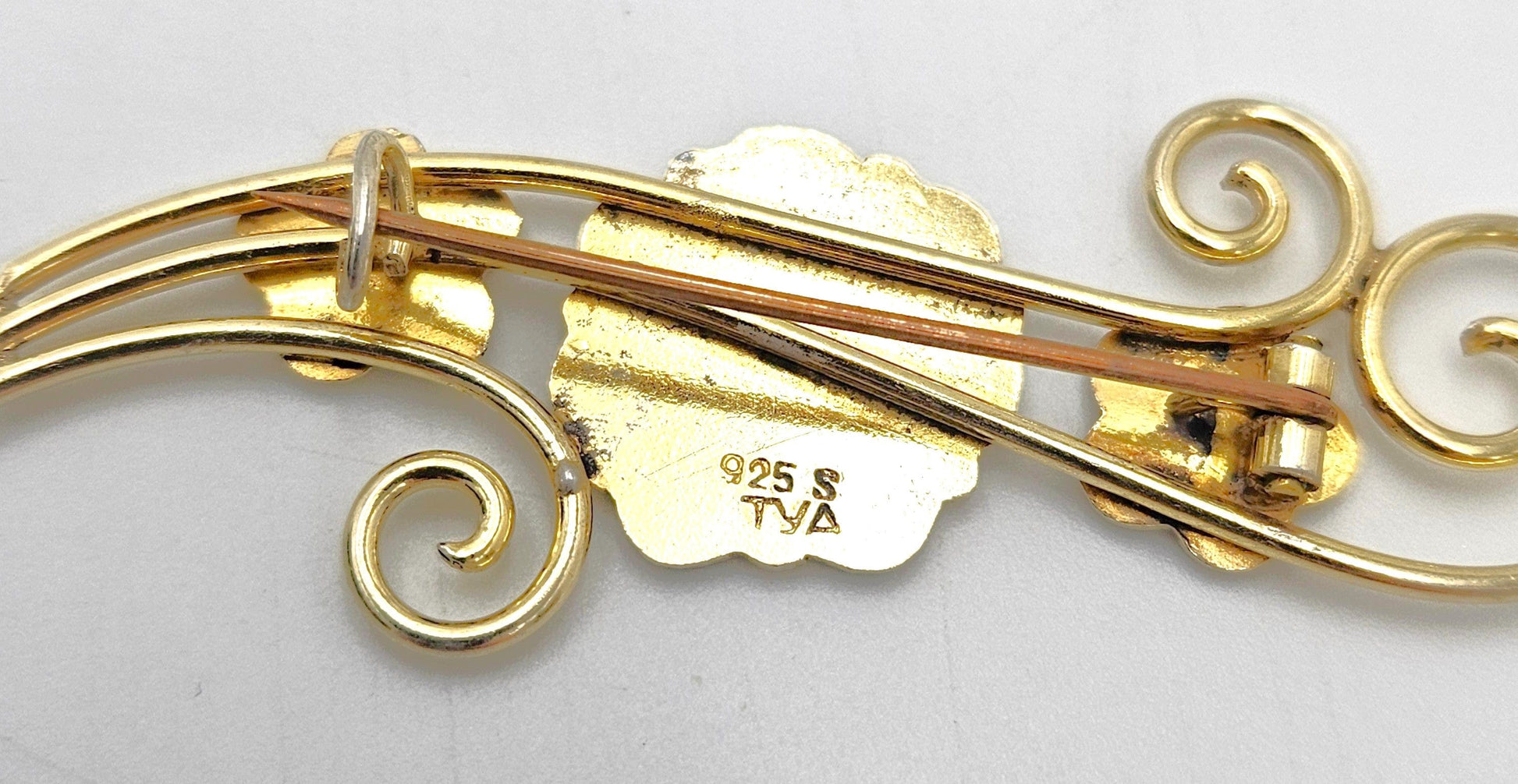 Andresen & Scheinpflug Jewelry Rare Andresen Scheinpflug Norway Sterling Enamel Multi Flower Brooch C 1930s